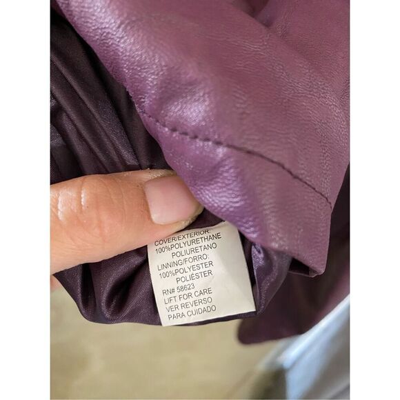 Creazioni Effeci Purple Moto Jacket Size Medium - Picture 7 of 7